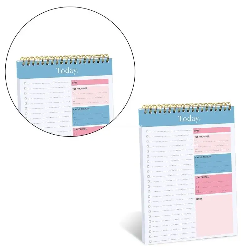 Daily To-do-list Planner Twin Coil Binding Planner 52 Page Lined Dropship