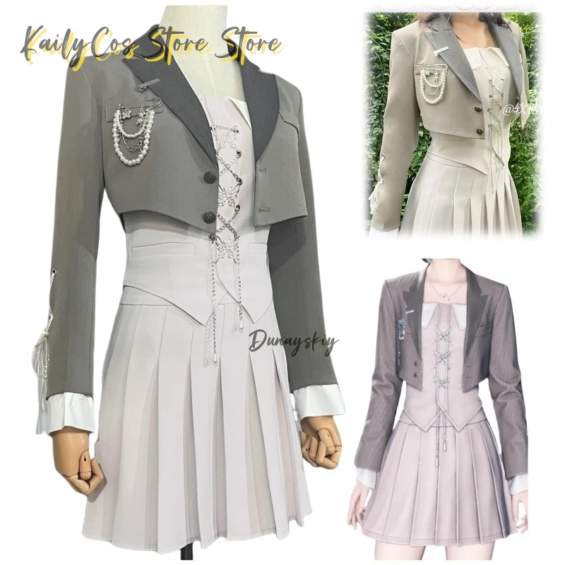 

Игра Love And Deepspace Heroine Косплей Костюм Xavier Пара Костюм Полный комплект Фиолетовое платье Пальто Карнавальная вечеринка Женщина органов로윈 코스 Luar스