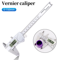 150mm Digital Caliper Electronic Plastic Calipers Vernier Measuring Tools Carpentry Tool Ruler Large Screen Pachometer