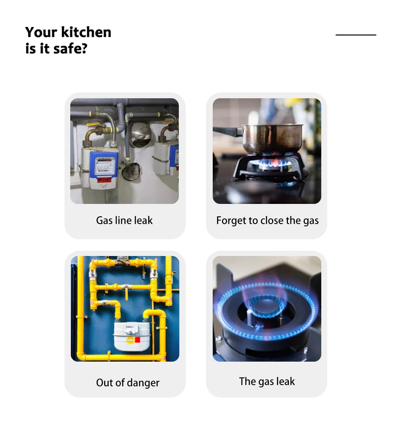 Tuya Wifi Leak With Temperature Function Combustible Gas Detectors Support Home Smart Life Natural Gas Alarm Sensor LCD Display - view 6