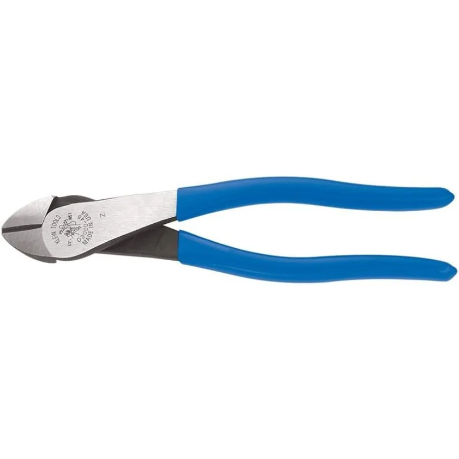 Klein Tools D2000-48 Pliers Made in USA Linemans Diagonal Cutting Pliers with High Leverage Design 8-Inch