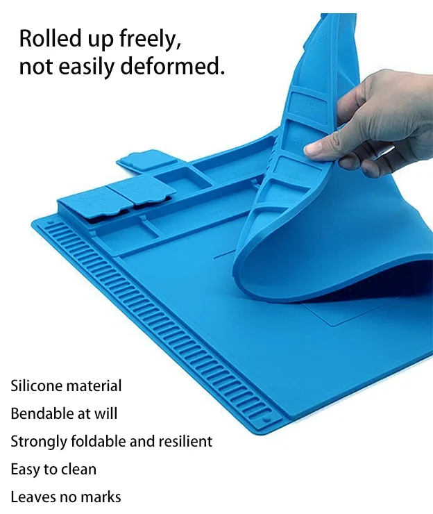 45*30 センチメートル磁気マットシリコーンワークマットはんだ付けステーションマット耐熱帯電防止電子電話ラップトップ時計修理用