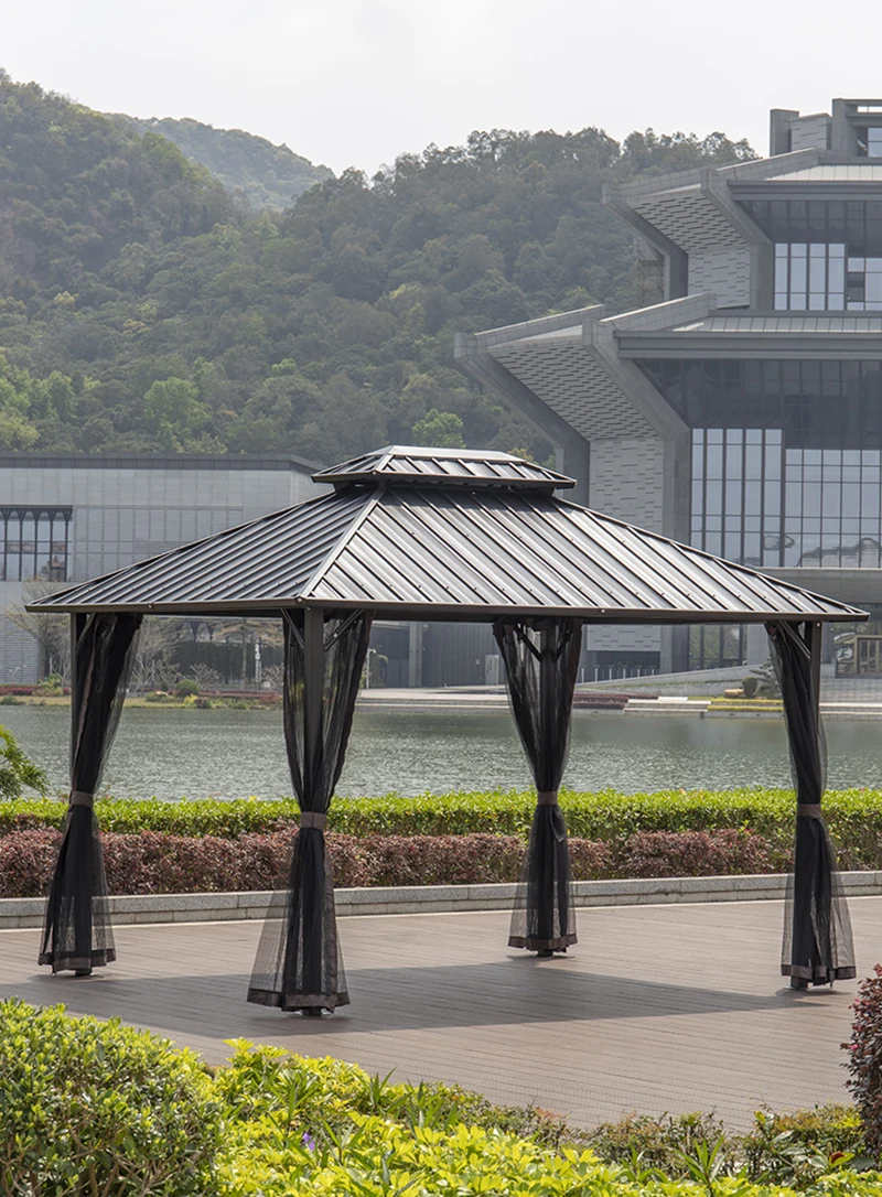 Aluminum alloy tent garden, outdoor terrace, awning villa, roof sunroom, four-corner pavilion