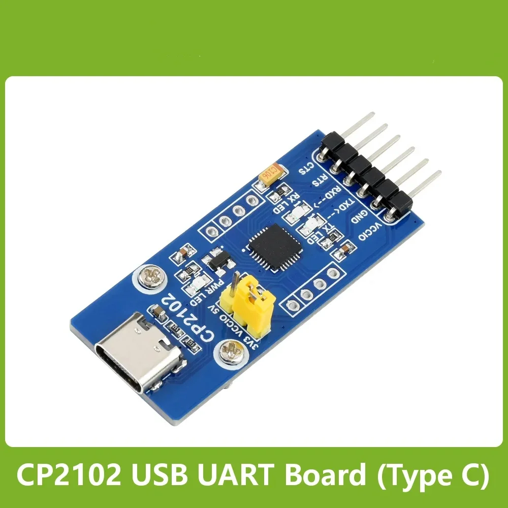 Waveshare CP2102 USB UART Board Type C,USB To UART(TTL) Communication Module,USB-C Connector,Support Mac OS,Linux,Android