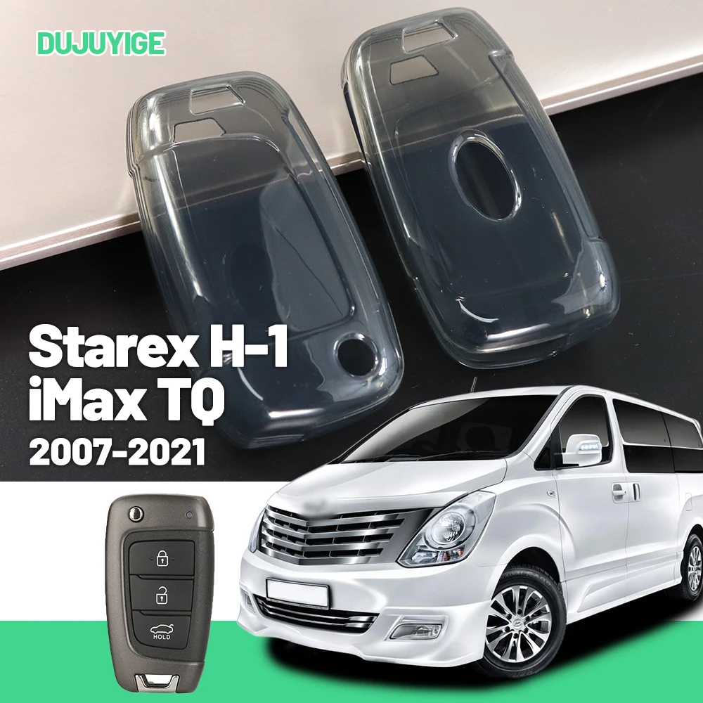 

Clear TPU Car Key Case For Hyundai Starex H-1 iMax TQ 2007-2021 Key Fob Cover Protector Shell Auto Accessories 2015 2016 2017