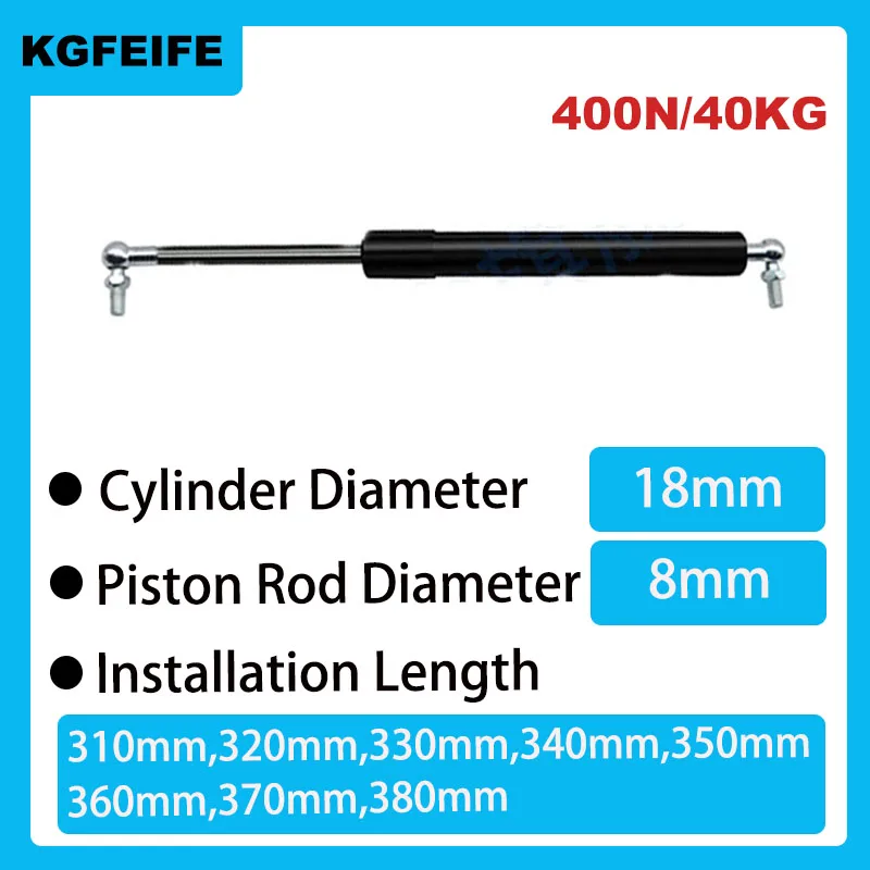 1PC 310mm-380mm 40kg/400N Furniture Strut Bar Car Universal Gas Spring Lift Support Hydraulic Hinge Kitchen Cupboar Hardware