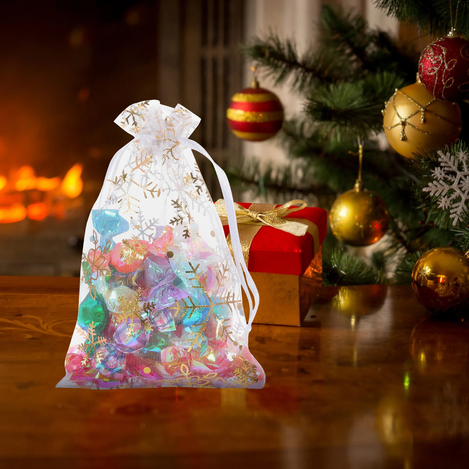 

100pcs Gift Bag Drawstring Pouch Fabric Storage Party Candy Storage Bag Daily Use Durable Lightweight Compact Size