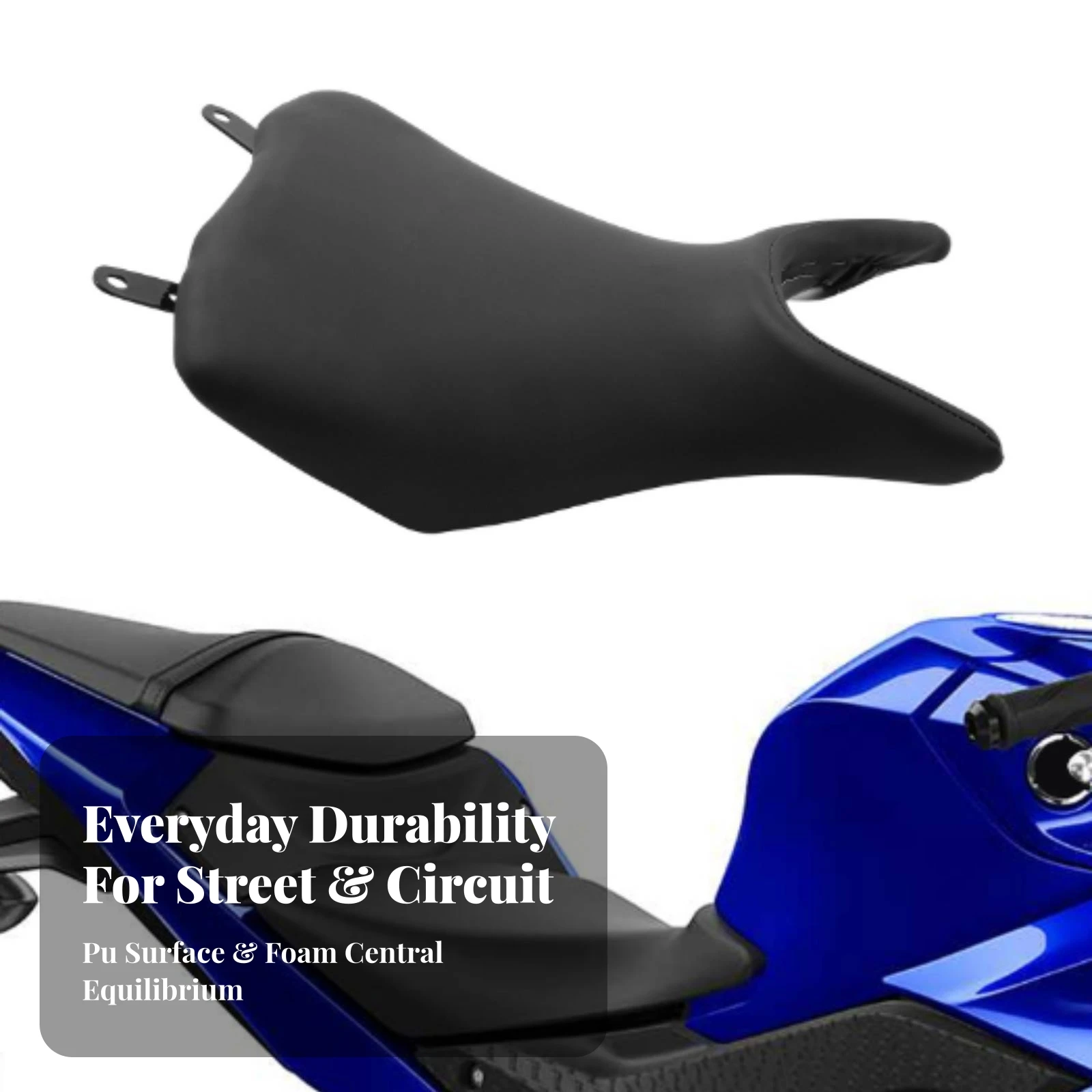 Front Operator Seat Comfortable Front Driver Seat Motorcycle Saddle Ergonomic Long-Lasting for Motorcyclists, Daily Riding