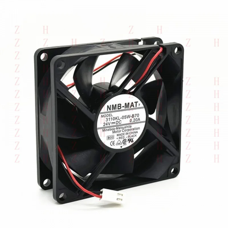 XXZ for   NMB 3110KL-05W-B70 24V 0.20A 8025 8cm 2 Line Double Ball Inverter Fan