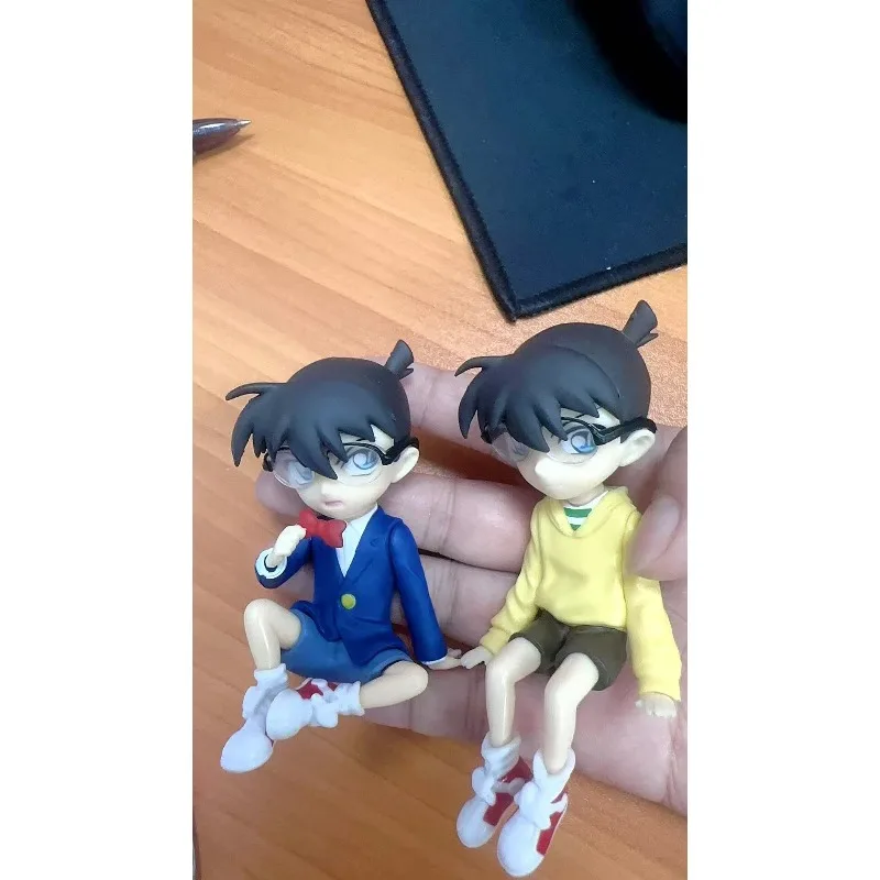 Detetive conan dos desenhos animados anime sentado conan figura caixa modelo meninos quarto desktop carro boneca ornamentos brinquedos presente atacado