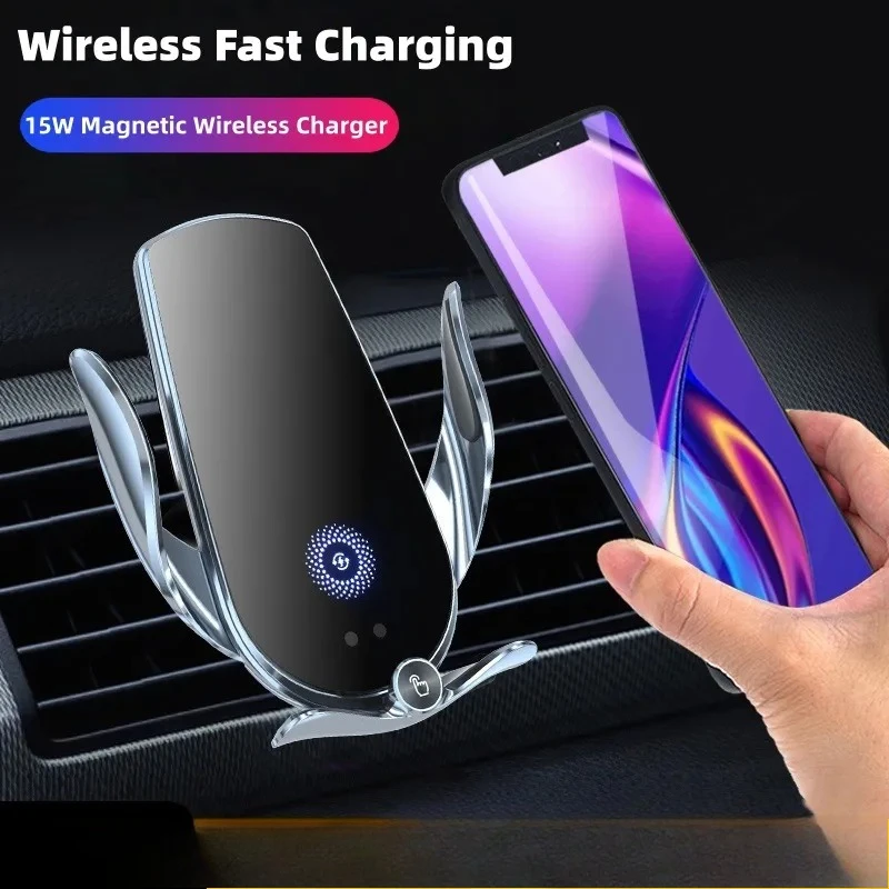 for M3 Car Mobile Phone Holder Wireless Charger Fast Charging Induction Opening Closing Car Navigation Wireless Fast Charging