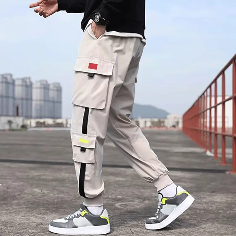 Open Crotch Erotic Outdoor Sex Men's Overalls Slim Cargo Casual Trousers Men Fashion Sport Sweatpants Joggers Track Pants Pants