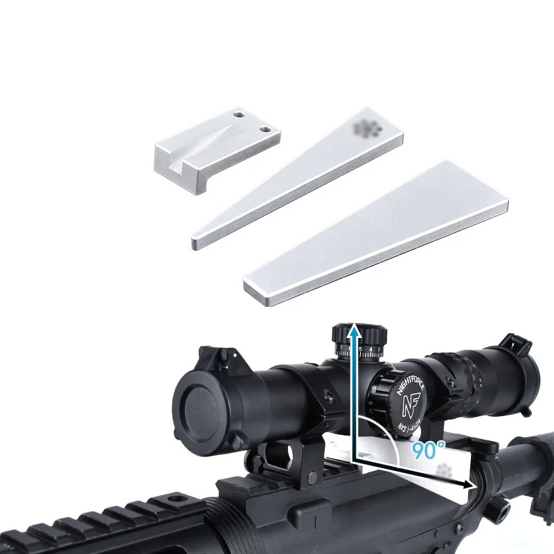 Zestaw narzędzi do precyzyjnej regulacji lunety karabinowej, 3 szt., metalowe poziomice, aluminiowe narzędzie do poziomowania lunet, narzędzie do konserwacji i napraw broni.