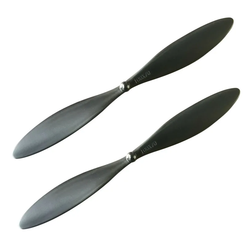 

2PCS 100x70mm Slow-flying Propeller Length 100mm Hole Dia 1mm 2-Blade Paddle Light Weight Props for RC Airplane 6-7mm Motor