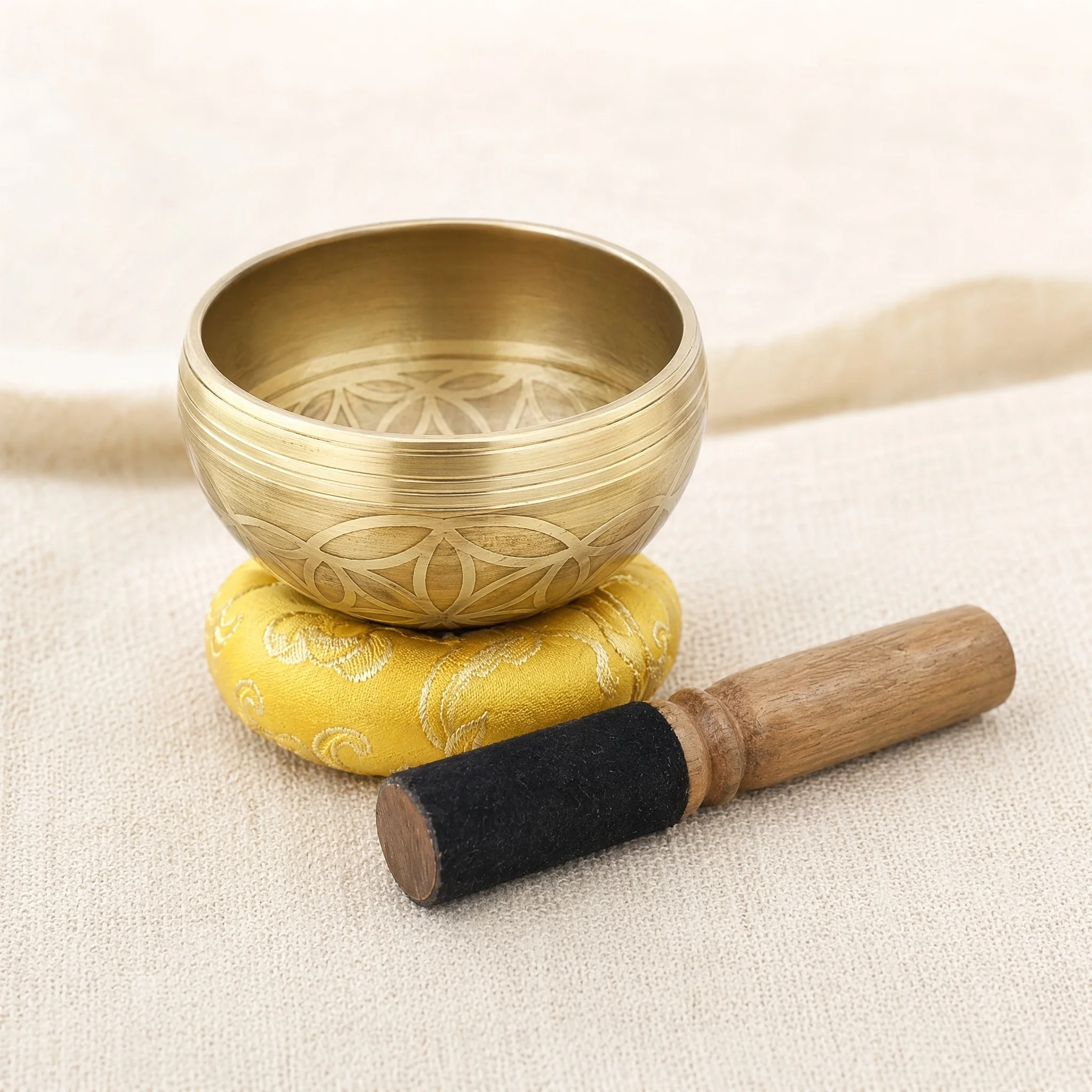 Ensemble de bols chantants tibétains Miwayer Fleur de Vie, bol de méditation pour le yoga, la réduction du stress, la prière, la pleine conscience, la guérison, cadeau