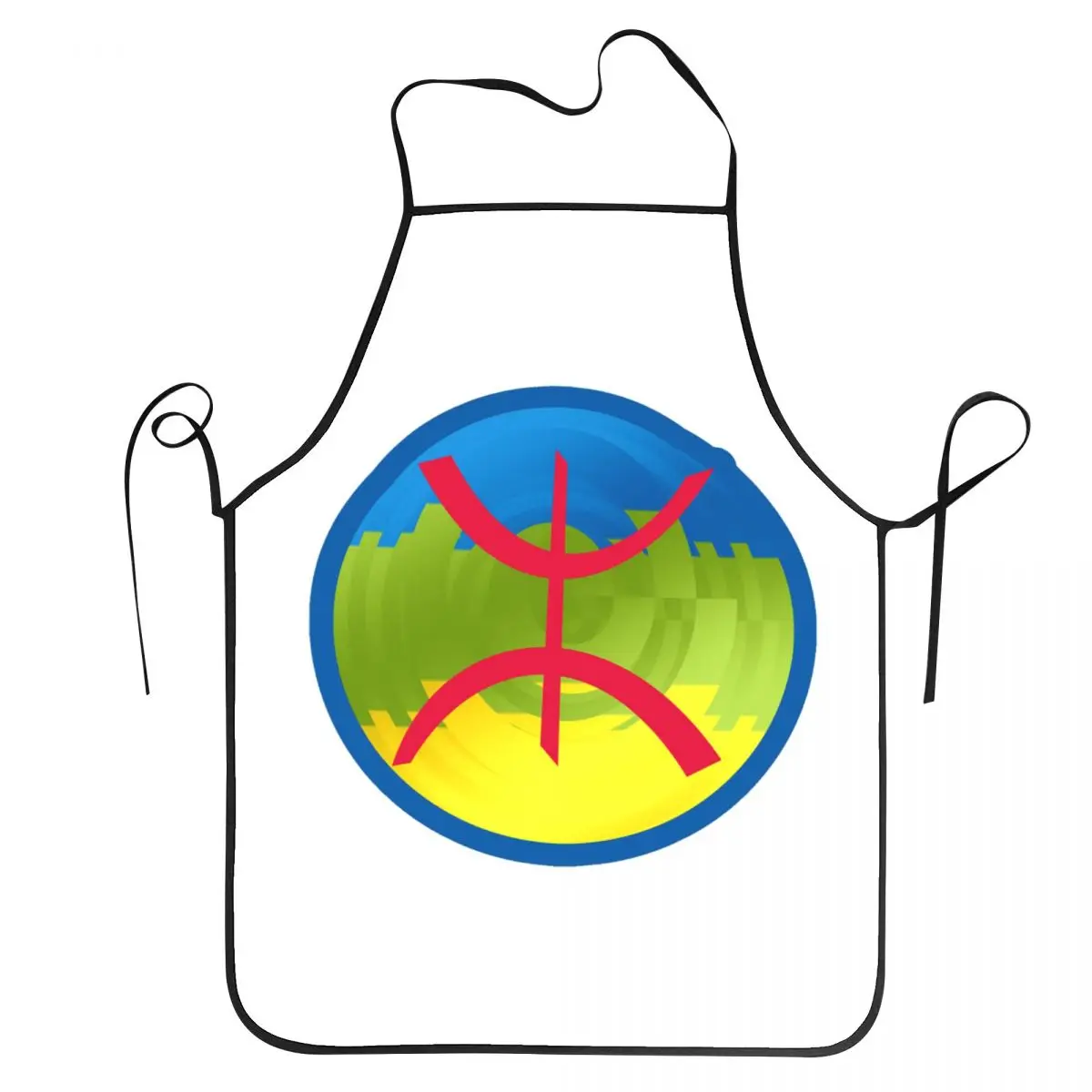 Berber Kabyle Berbers Amazigh Flag Aprons Chef Baking Tablier Waterproof Bib Kitchen Cleaning Pinafore for Women Men Gardening