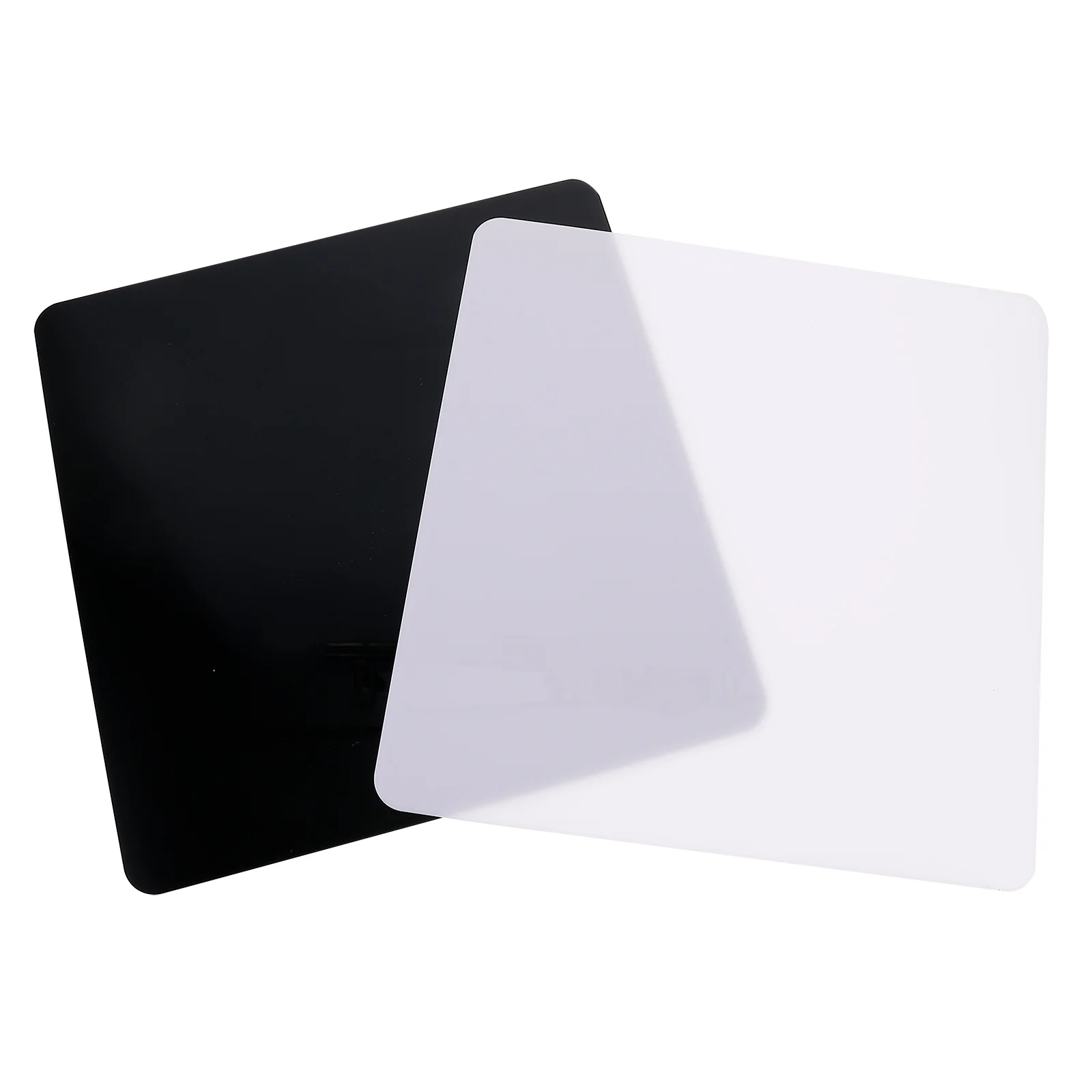 

2Pcs Acrylic Black Photography Props White Reflective Acrylic Mirror Board Props Mirror Surface Background for Jewelry