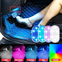 2Pcs Colorful 6 Beads Car Interior Dome Light Finger Touch Sensor Reading Lamp 5V LED Car Styling Night Light