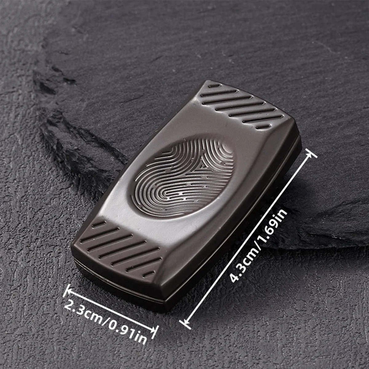 Metal Haptic Slider Push Card Fidget Toy Fingertip Gyroscope for Adult Stress Relief Cool Office Desk Gadget Gift