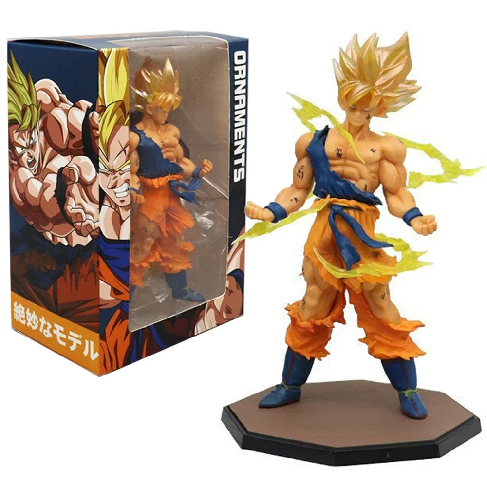 Figuras de acción de Dragon Ball, Son Goku Super Saiyan, modelo de 16cm, regalos coleccionables para niños