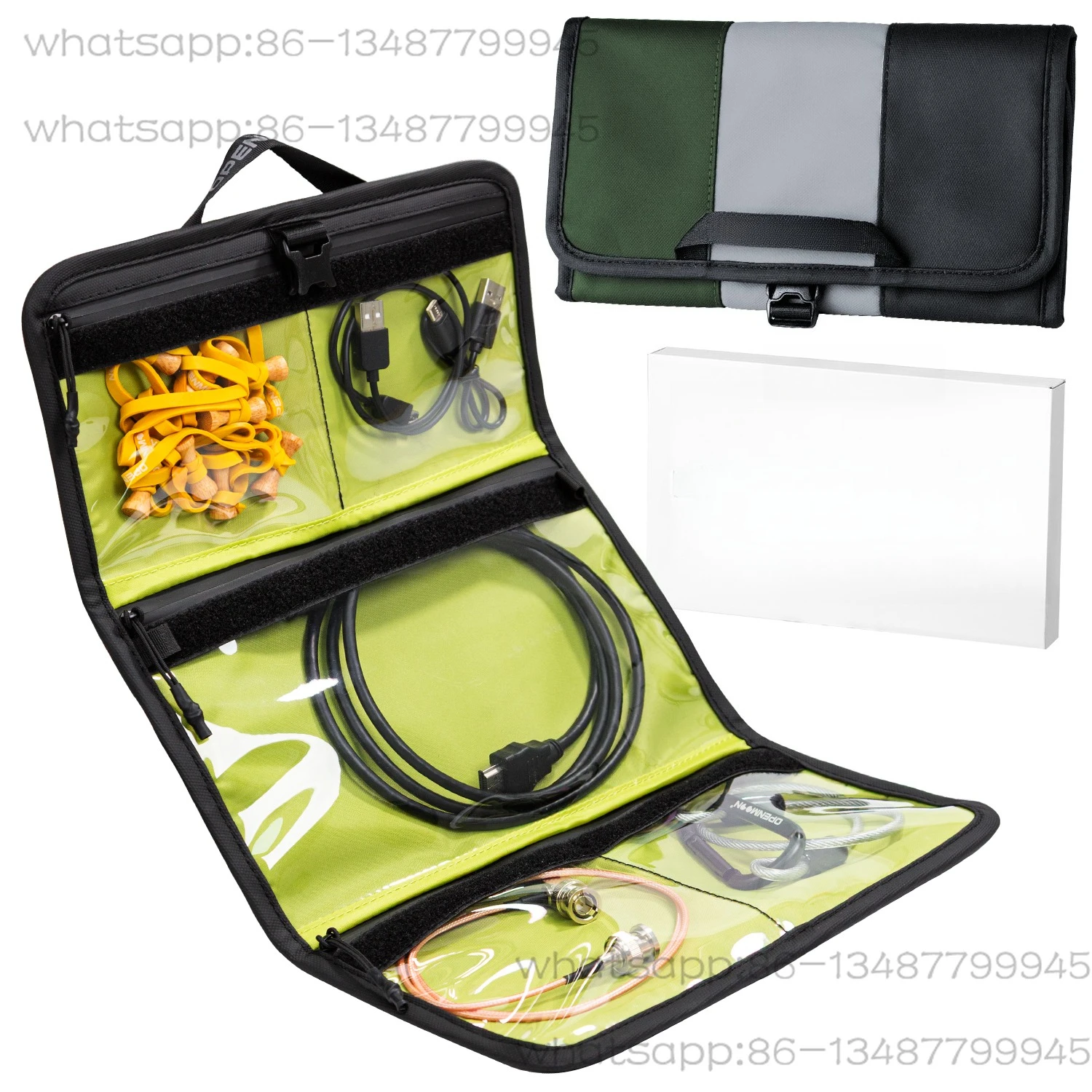 

Wire Folding Bag Splash-proof Portable Storage Bag Wash Storage Color Matching Large-capacity Cosmetic