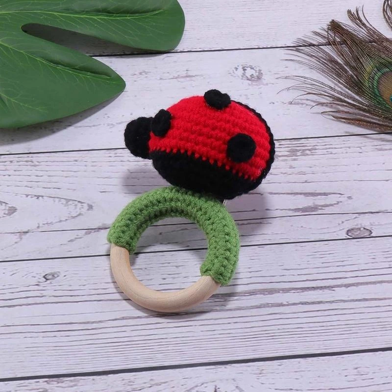 Bé Bằng Gỗ Miếng Dán Vòng DIY Móc Động Vật Lục Lạc Trẻ Sơ Sinh Mọc Răng Điều Dưỡng Đậu Nành Răng Hàm Đồ Chơi Cho Bé Sơ Sinh Tắm