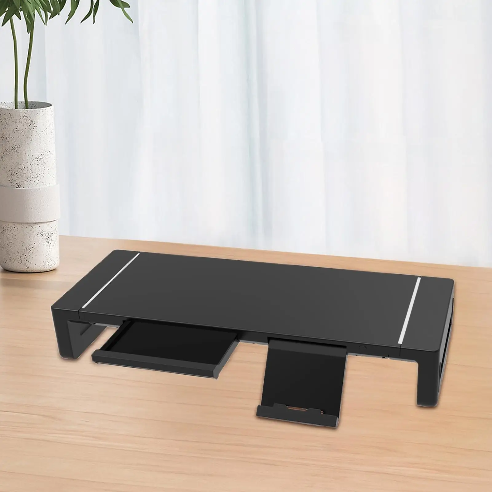 

Desk Monitor Stand Height Adjustable Computer Stand Foldable 20.47Inch Adjustable With Drawer Riser For Workplace Desktop