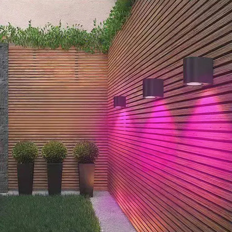 Rgb Wall Lamp indoor Outdoor Waterproof Led Tuya Smart Dimmable Wall Sconce Light Courtyard Garden Villa Exterior Wall Lighting