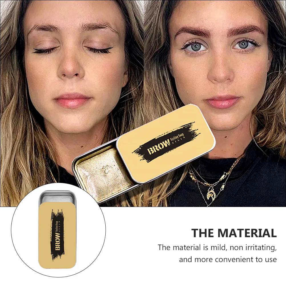 

3Sets Eyebrow Styling Kit with Cream Brush Natural Brow Shaping Tools for Defined Long-Lasting Look Eyebrow Styling Gel