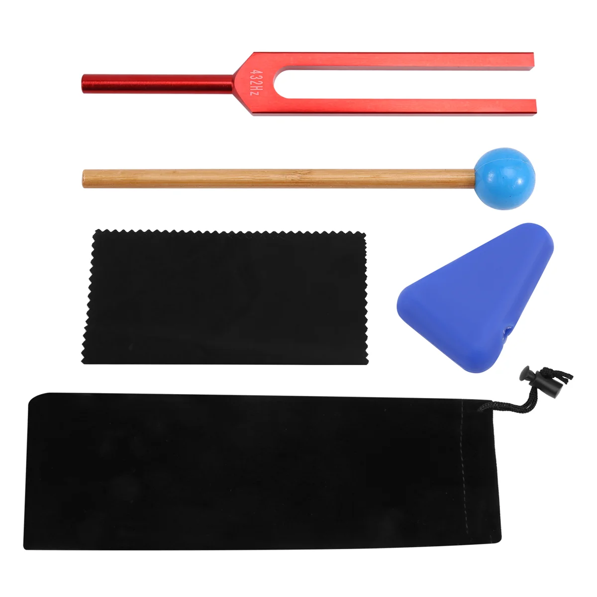 شوكة ضبط 432 هرتز للشفاء العقلية والاسترخاء شقرا لتقوية تخفيف التوتر، شوكة ضبط من سبائك الألومنيوم باللون الأحمر #3