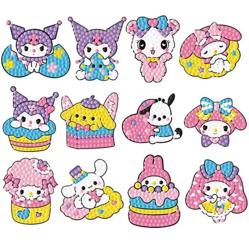 2023 Anime Diamond Painting Sticker Kit Cartoon Kuromis Melodys Diamond Art Mosaic Sticker Decorated DIY Craft Toy Birthday Gift