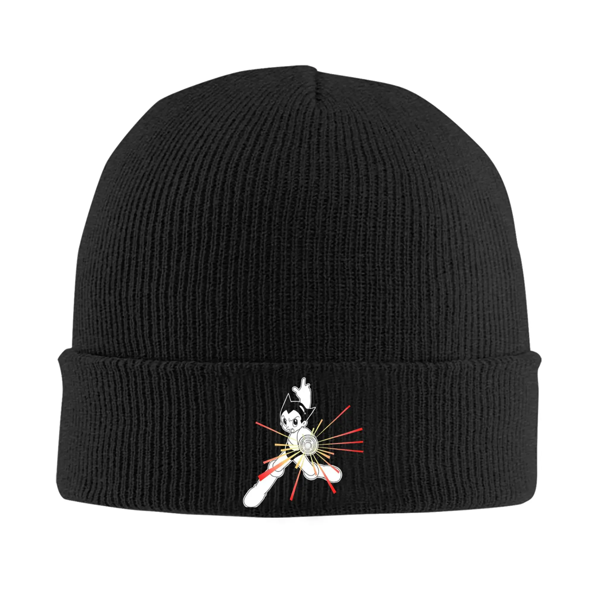 Astroboy Astro Boy Anime Knitted Hat for Women Men Beanie Winter Hats Acrylic  Warm Melon Cap
