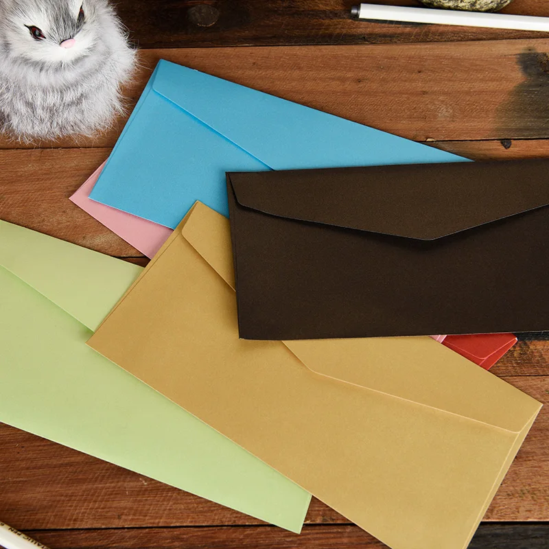50pcs- 22x11cm Retro 120grams pearl paper envelope business invitation envelopes for wedding party invitation