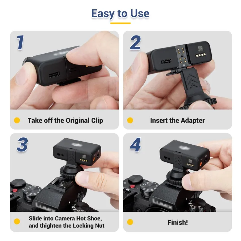 محول الحذاء البارد بالكامل لميكروفون DJI للاستخدام في كاميرات حوامل ثلاثية الأقفاص والأحذية الساخنة على الكاميرا - يتضمن حامل ثلاثي القوائم 1/4-20 مم