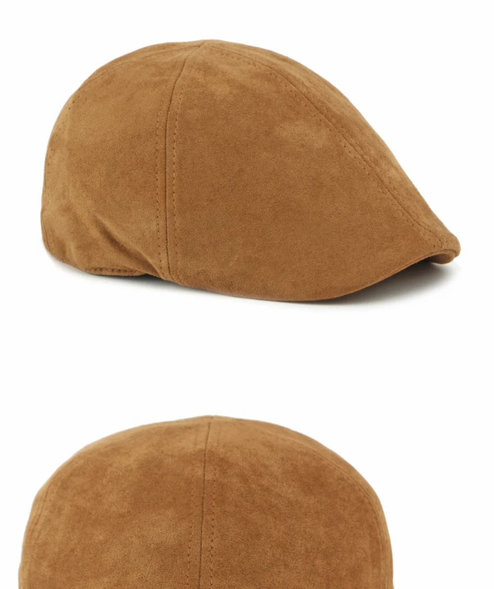 HT5028 Berets für Männer Frauen Künstler Maler Achteckige Baskenmütze Hut Einstellbare Ivy Flache Kappe Männlich Weiblich Herbst Winter Wildleder Baskenmütze Kappe – Detail 10