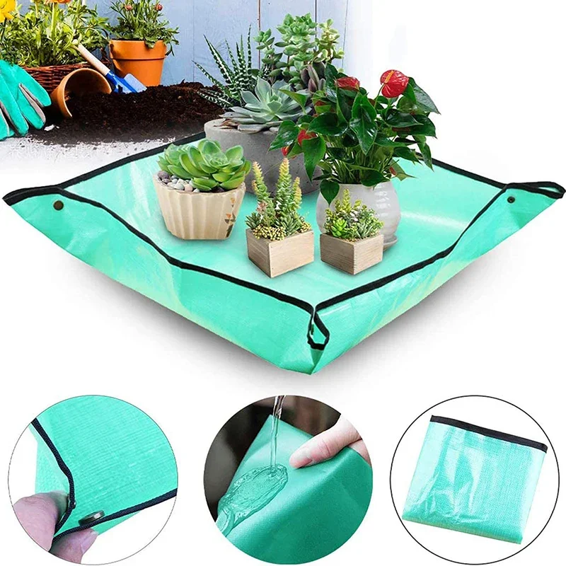 1pcs Planting Mat 33cm-75cm Gardening Potting Pad Foldable Garden Plant Flower Pot Transplanting Waterproof Mats