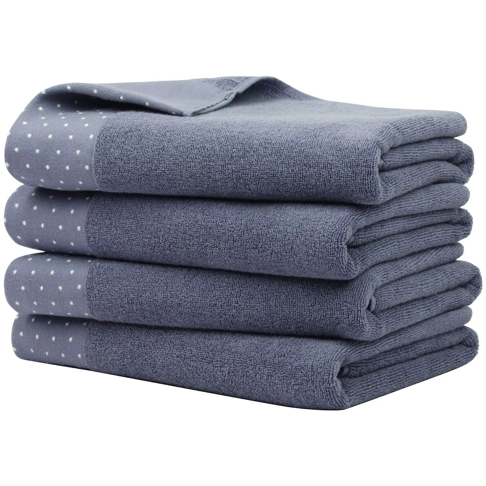 

Hand Towel Set 27 x 54 Soft 100% Combed Cotton 600 GSM Luxury Towels 4 Slate Grey