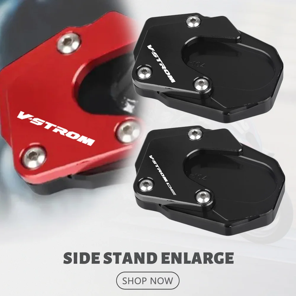 

2025 2024 2023 Side Stand Enlarger Pad Kickstand Extension Plate For SUZUKI V-STROM 800 1050 1000 GSX-S1000 Burgman 400 GSX-8S