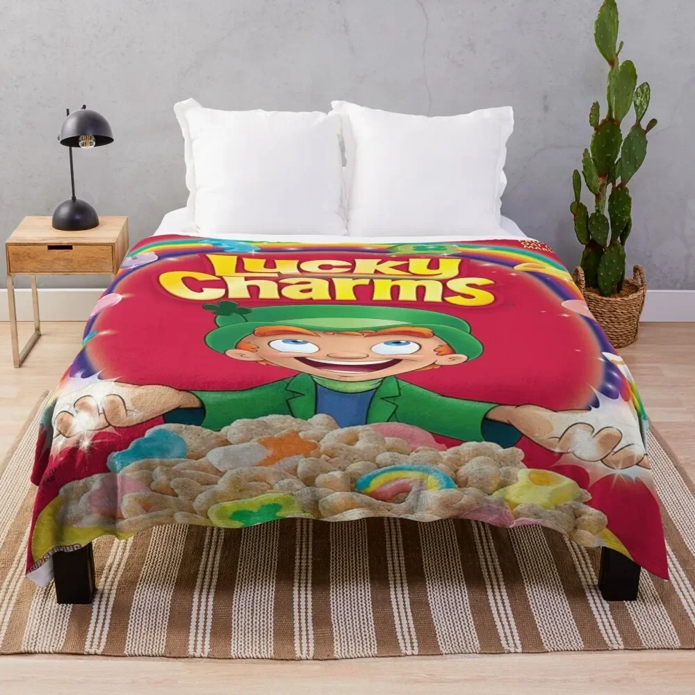 

Lucky Charms Throw Blanket Thin Personalized Gift Bed linens Thermals For Travel Blankets