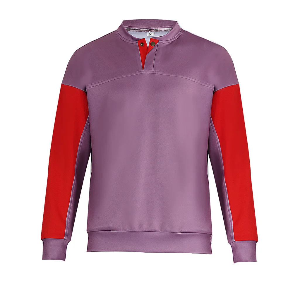 

TV ST 5 Steve Harrington Cosplay Red Top Costume Long Sleeves Sweatshirt Clothes Halloween Disguise Outfits Carnival Party Men