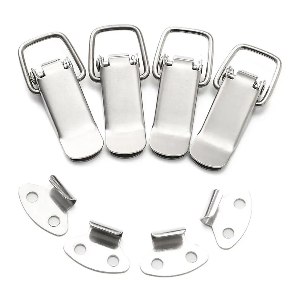 4 Pcs Iron For Door Window Toggle Catch Spring Loaded Office Home  Improvement Locks Buckle Furniture Hardware Cabinet Box Hasp