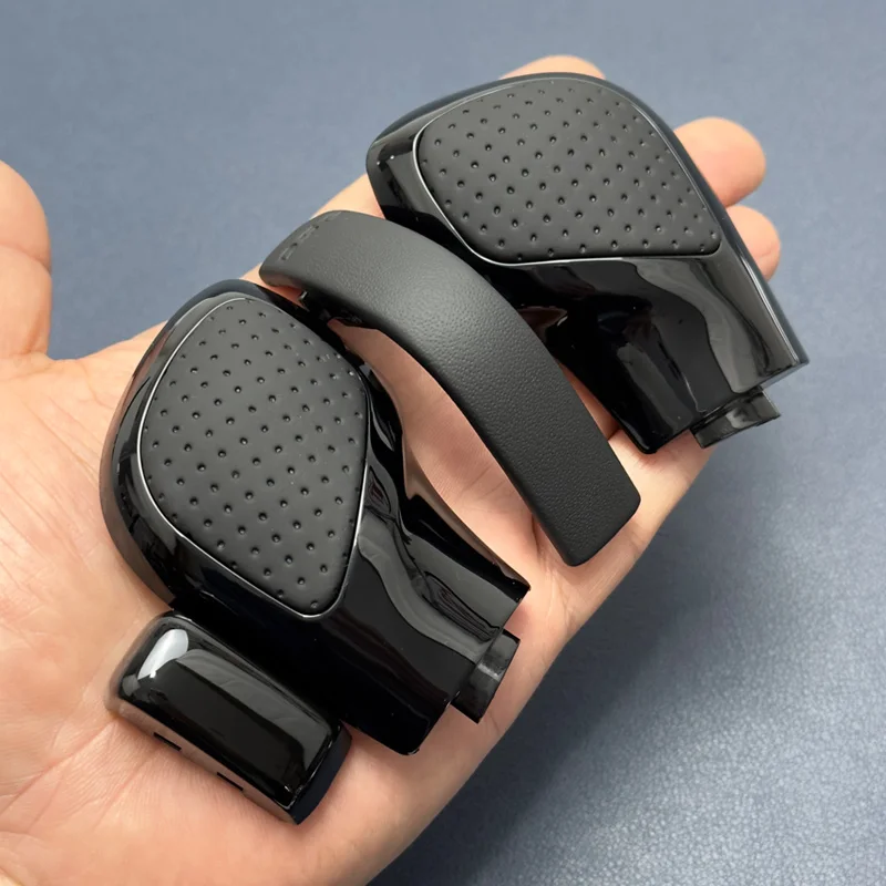 DSG Schaltknauf Seitenabdeckung Schwarz Chrom Leder Carbon DSG Schaltknauf für VW Golf 6 7 R GTI Passat B8 CC R20 Jetta Mk6 GLI