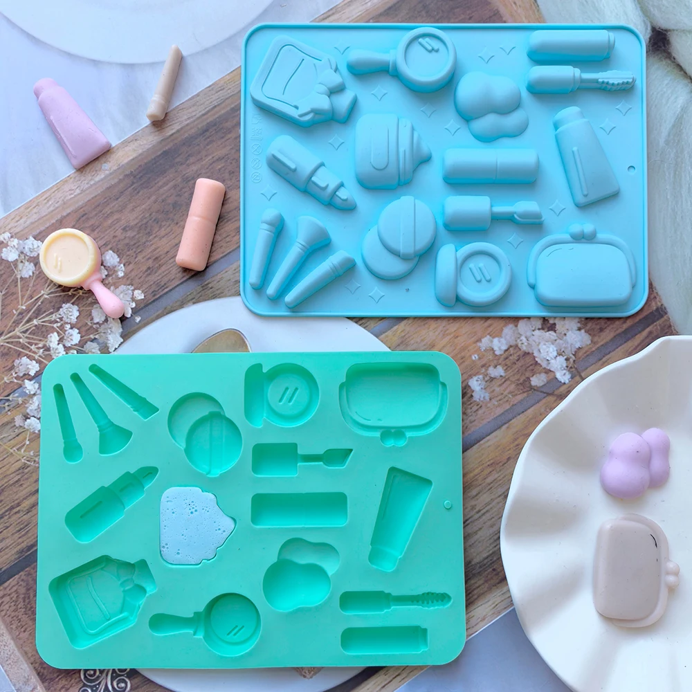 16 cavity makeup tool chocolate silicone mold 3D candy, pudding, biscuit, ice tray making mold, cake decoration baking utensils