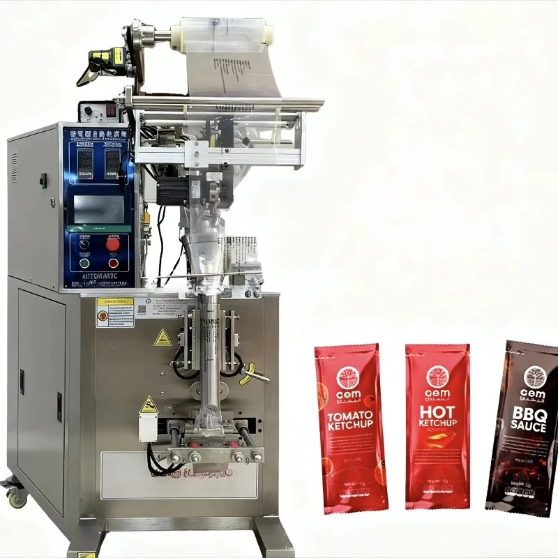 Best Selling Automatic Vertical Ketchup Candy Chocolate Sachet Liquid Sauce Bag Filling and Sealing Machine Customized