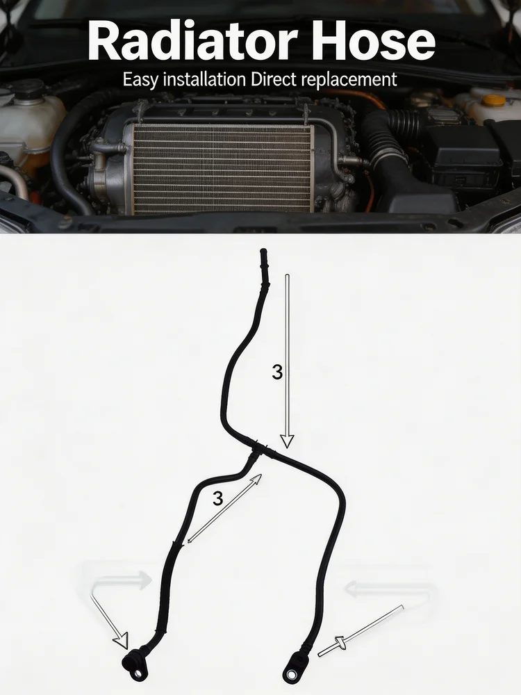 Car Coolant Radiator Hose Plastic Metal 2008-2010 94810602603 Car Accessories Tools Car Coolant Radiator Hose Plastic Metal