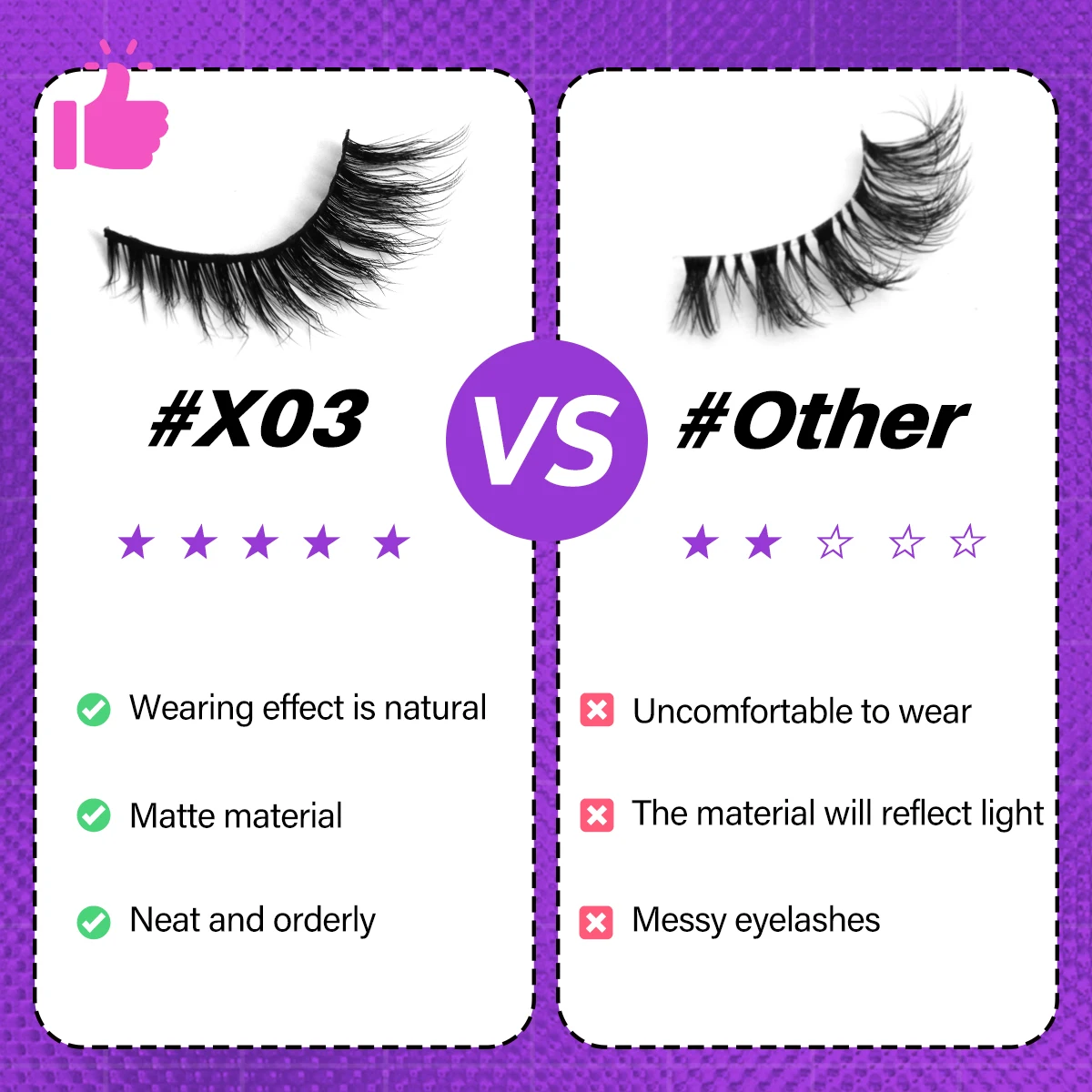 GROINNEYA Cat Eye Lashes Winged End Eye Elongated Eyelashes Natural Look Soft Cross Wispy Full Strip Lashes Eyelash Extension