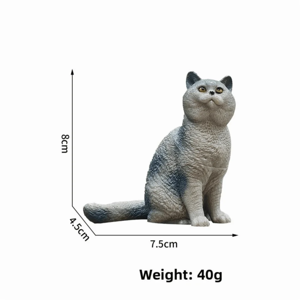 Cute Mini Cat Model Figures Pastoral Cat Realistic Simulation Dog Ornament PVC Corgi Miniature Animal Statue Gifts