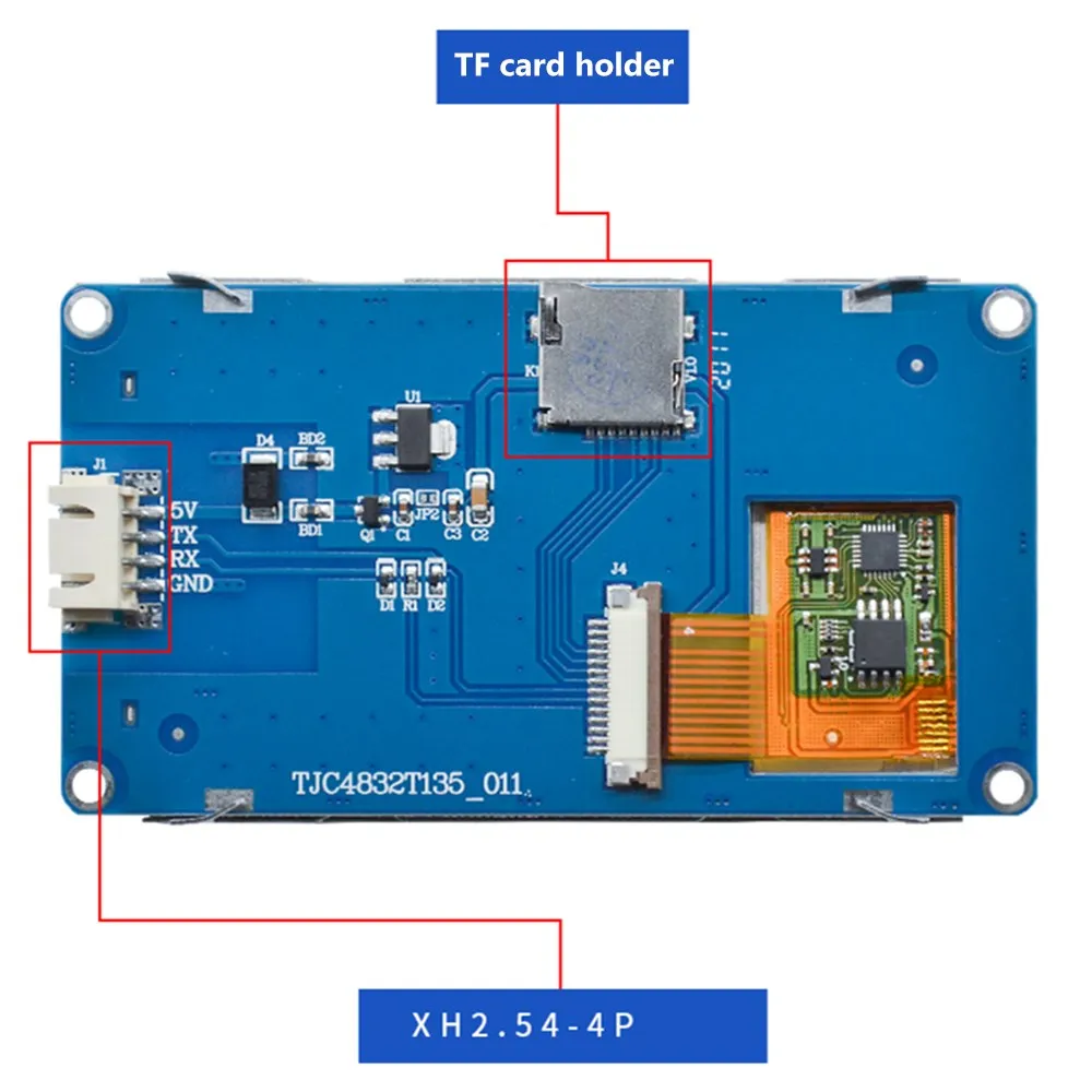 TJC4832T135_011, последовательный сенсорный экран 3,5 дюйма, интеллектуальный HMI 51 от USART и другой произвольный микрокомпьютер с одним чипом