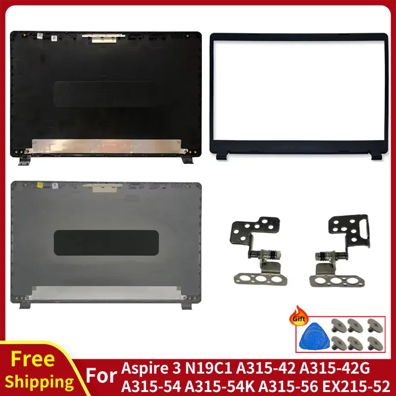 Nouveau pour Aspire 3 A315-42 A315-42G A315-54 A315-56 N19C1 EX215-52 ordinateur portable LCD couverture arrière/lunette avant/charnières coque supérieure