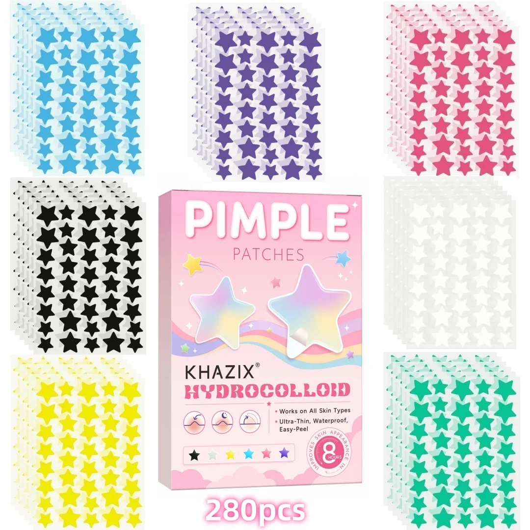 Hydrocolloïde, testé par des dermatologues, couvre et protège les taches visibles, absorbe les excès de sébum, 7 couleurs, soins de la peau végétaliens et sans cruauté (280)